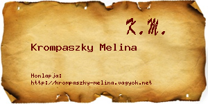 Krompaszky Melina névjegykártya